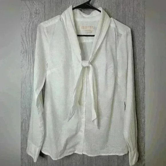 Women's Michael Kors long sleeve tie blouse size 4 - Picture 1 of 6